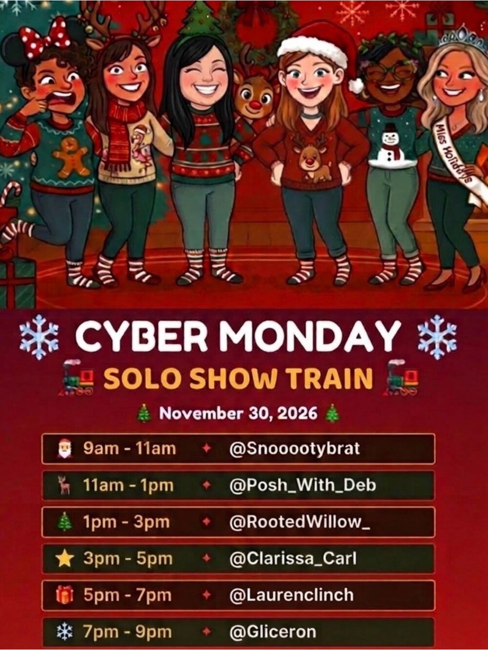 Cyber Monday Solo Train Live Show